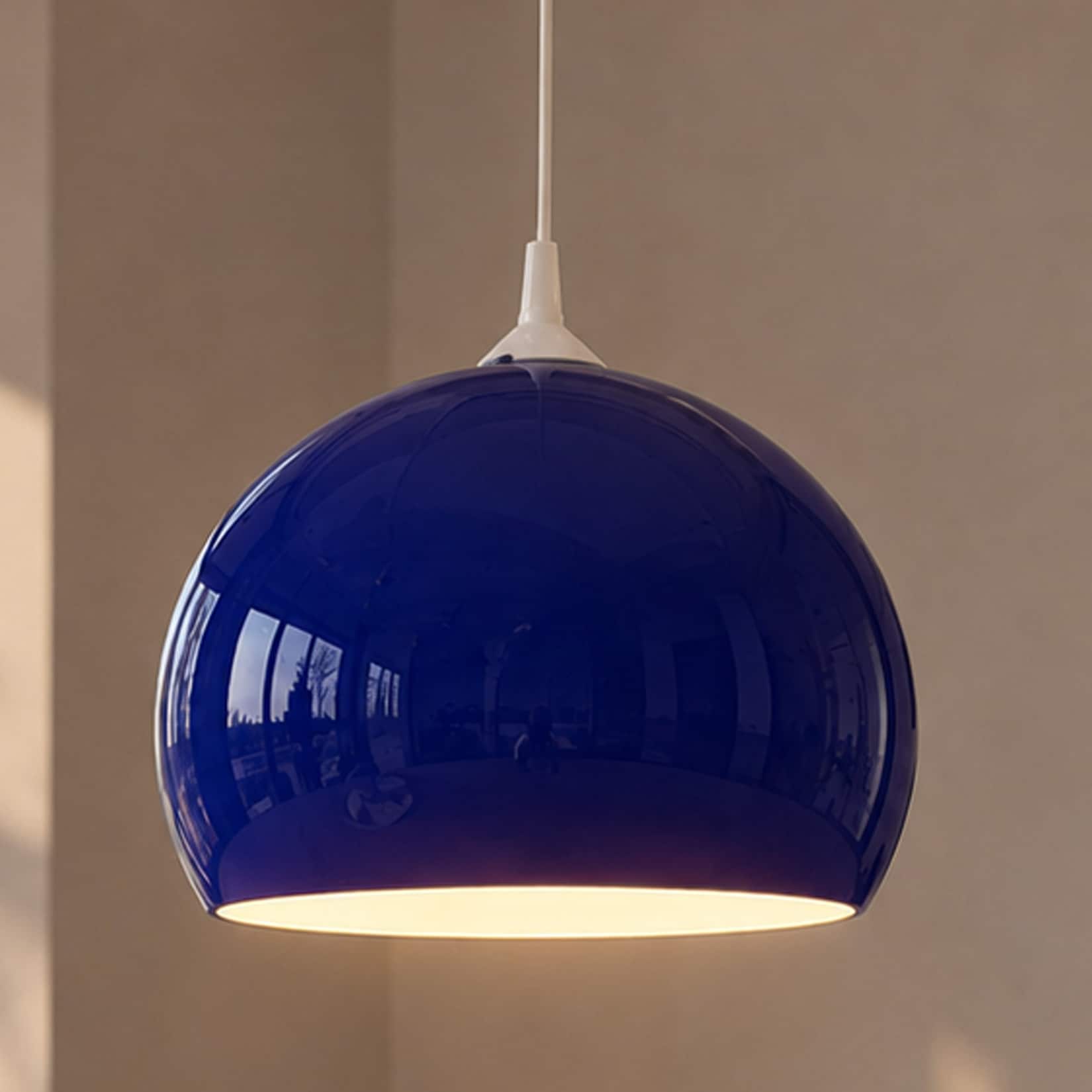 Lampenschirm MCW-M34 für Bogen- und Pendelleuchte, Ersatzschirm, Ø 40cm, Kunststoff ~ blau