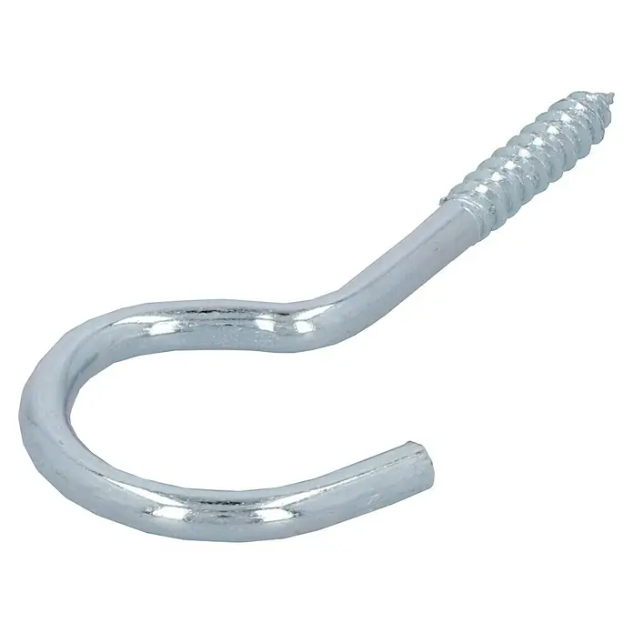 Schraubhaken (Ø x L: 4,2 x 80 mm, Holzgewinde, Verzinkt, Gebogen, 4 Stk.)