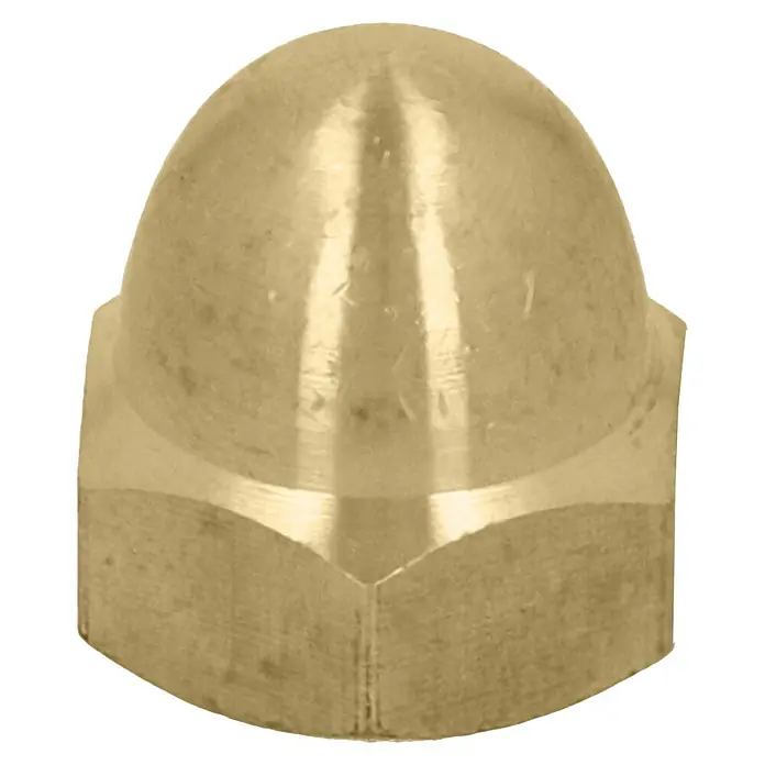 Sechskant-Hutmutter (M 3, Schlüsselweite: 6 mm, Messing)