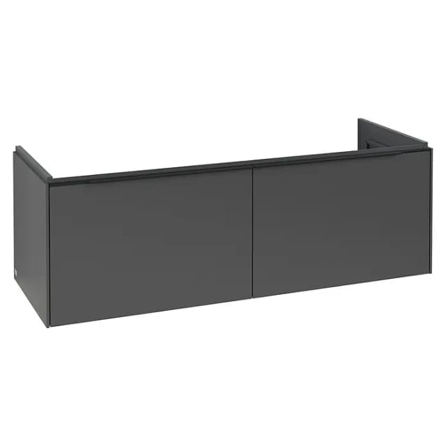 Villeroy & Boch Subway 3.0 Waschbeckenunterschrank (B x T x H: 127,2 x 47,8 x 42,9 cm, Farbe: Graphite, Farbe Griff: Monochrom)
