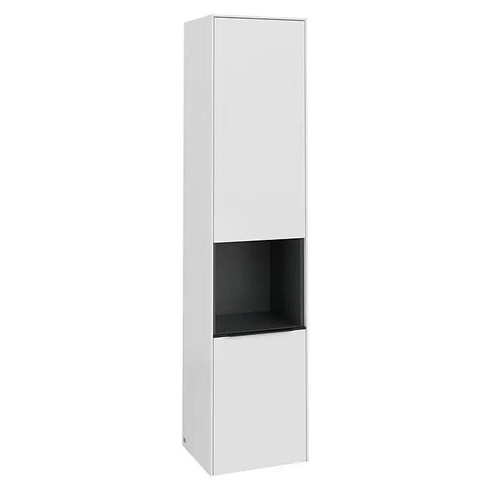 Villeroy & Boch Subway 3.0 Bad-Hochschrank (B x T x H: 40 x 36,2 x 171 cm, Farbe: Brilliant White, Farbe Griff: Volcano black)