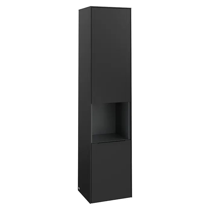 Villeroy & Boch Subway 3.0 Bad-Hochschrank (B x T x H: 40 x 36,2 x 171 cm, Farbe: Volcano Black, Farbe Griff: Volcano black)