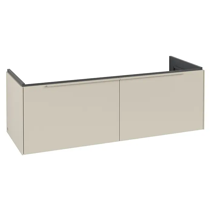Villeroy & Boch Subway 3.0 Waschbeckenunterschrank (B x T x H: 127,2 x 47,8 x 42,9 cm, Farbe: Cashmere Grey, Farbe Griff: Monochrom)
