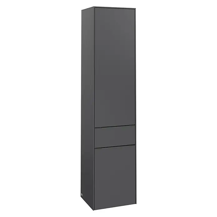 Villeroy & Boch Subway 3.0 Bad-Hochschrank (B x T x H: 40 x 36,2 x 171 cm, Farbe: Graphite, Farbe Griff: Graphite)