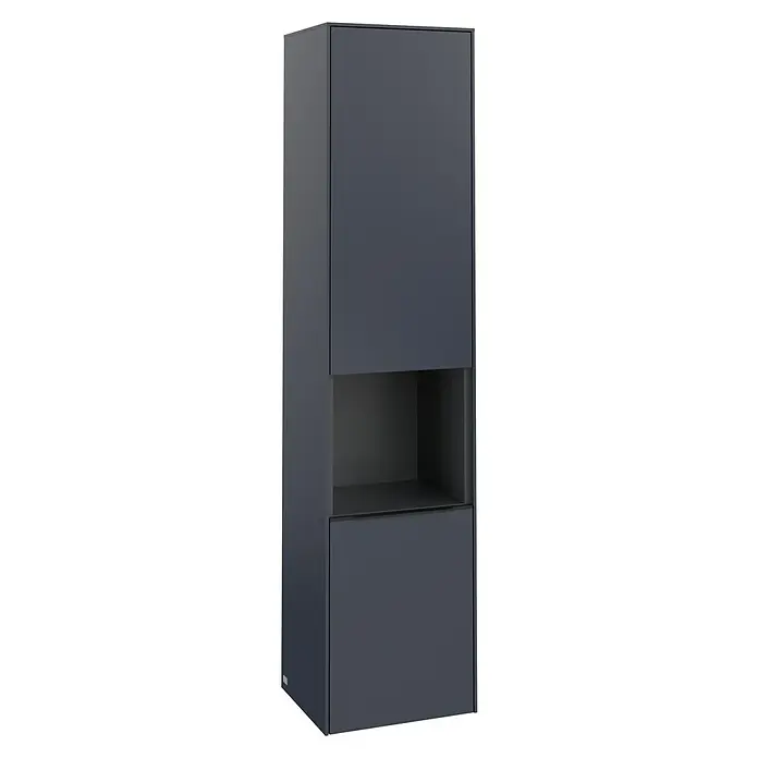 Villeroy & Boch Subway 3.0 Bad-Hochschrank (B x T x H: 40 x 36,2 x 171 cm, Farbe: Marine Blue, Farbe Griff: Volcano black)