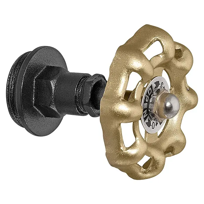 Walteco Rusticline Absperrventil RT-15 (Stahl, Schwarz/Gold)