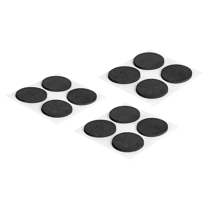 Walteco Rusticline Anti-Rutsch-Pad RT-62, Ø34mm,12STK (Durchmesser: 34 mm, Schwarz, Kleben, 12 Stk.)