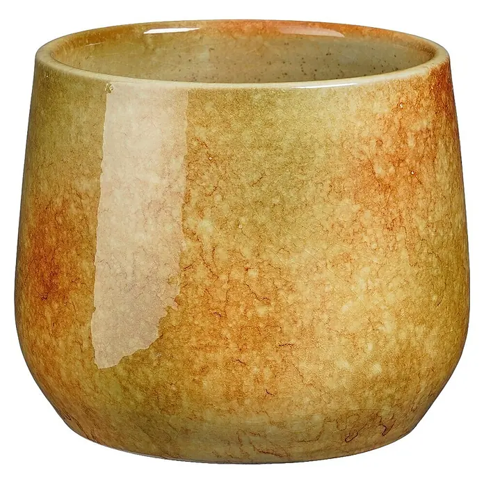 Mica Decorations Übertopf rund Hugo (1 Stk., Außenmaß (Ø x H): 18 x 15 cm, Sonstiges, Gold)