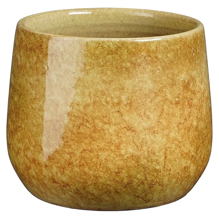 Mica Decorations Übertopf rund Hugo (1 Stk., Außenmaß (Ø x H): 20 x 17 cm, Sonstiges, Gold)