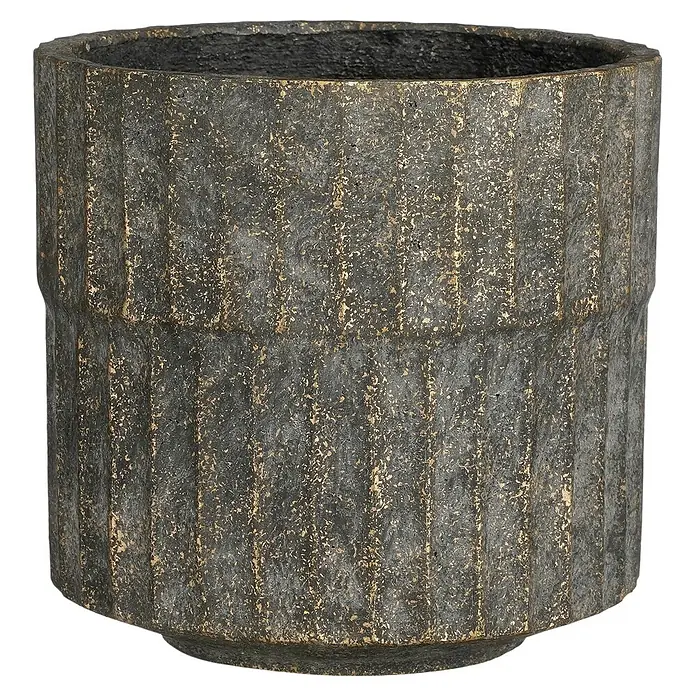 Mica Decorations Übertopf rund Apiro (1 Stk., Außenmaß (Ø x H): 20 x 19 cm, Schwarz)