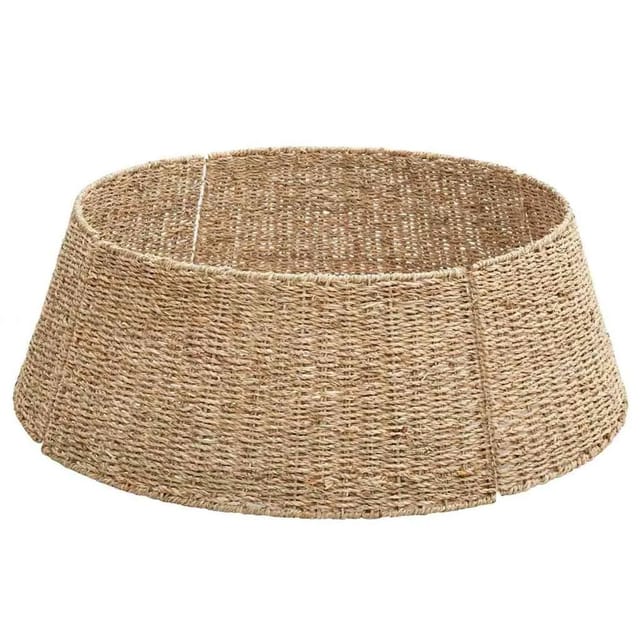 vidaXL Weihnachtsbaumkragen Braun 75 x 75 x 25 cm Seegras 42020169