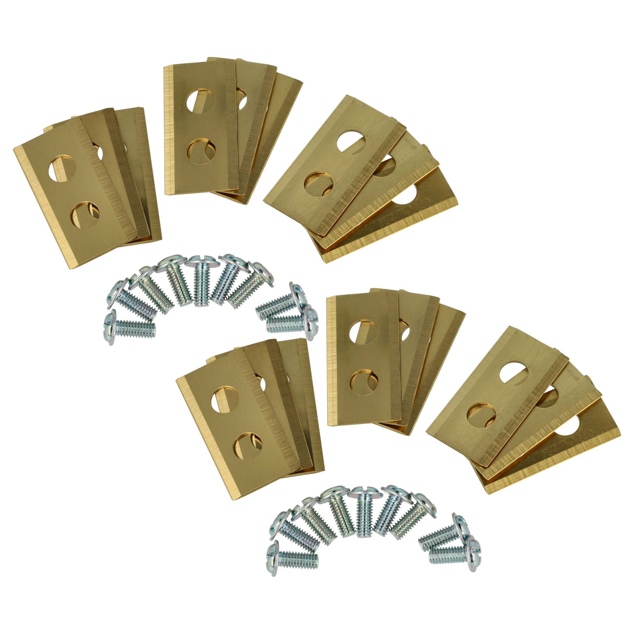 18x Ersatz-messer Kompatibel Mit Landxcape Rasenmäher - Ersatzklinge Gold, Stahl (titanbeschichtung) - Vhbw
