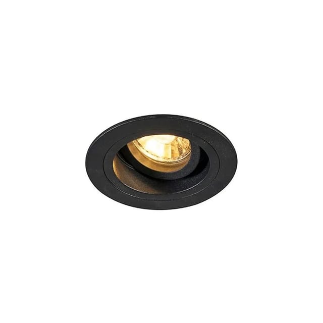 Set Mit 6 Modernen Einbaustrahlern Schwarz 9,2 Cm Dreh- Und Schwenkbar - Chuck
