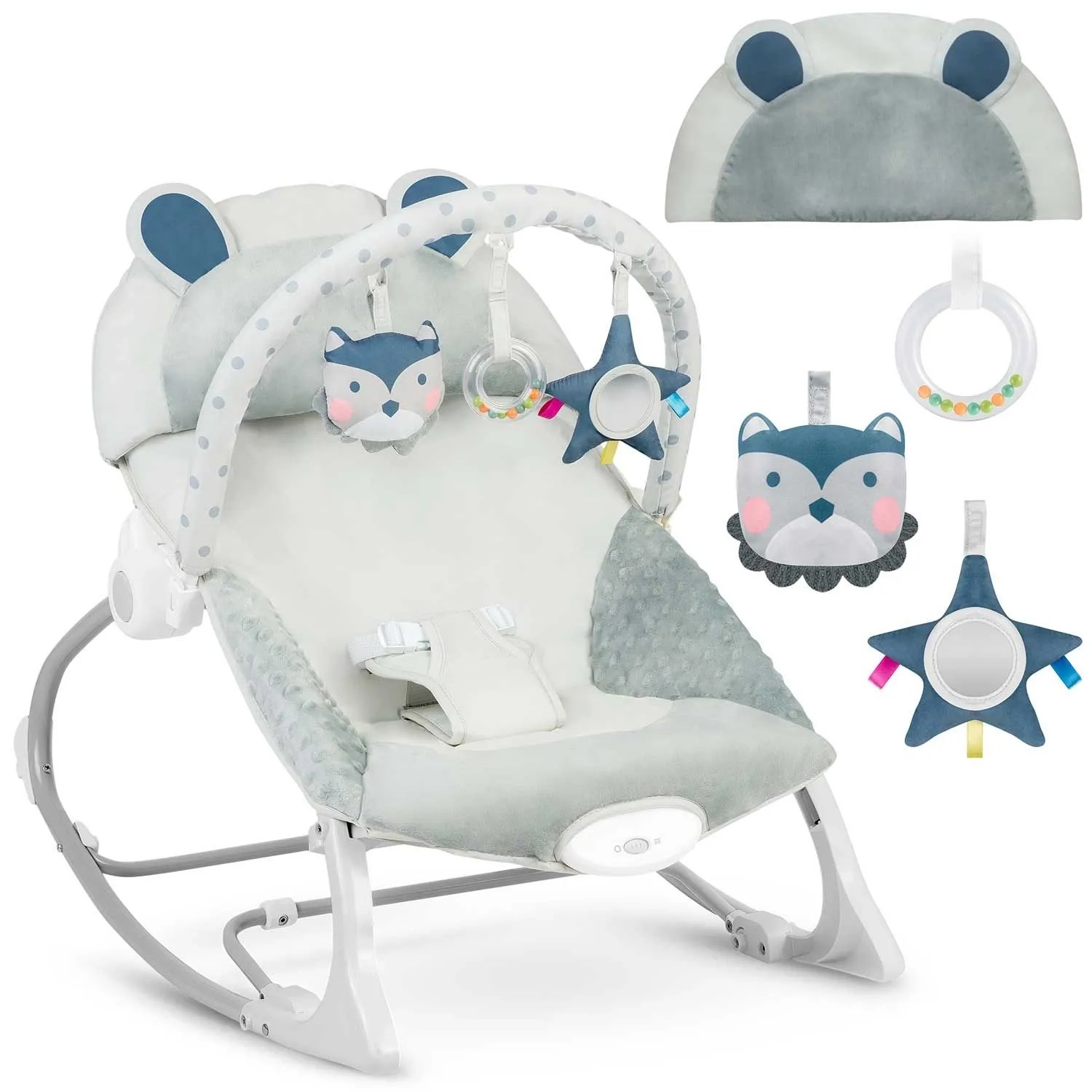 Ricokids Babywippe Mit Vibrationsfunktion Grau