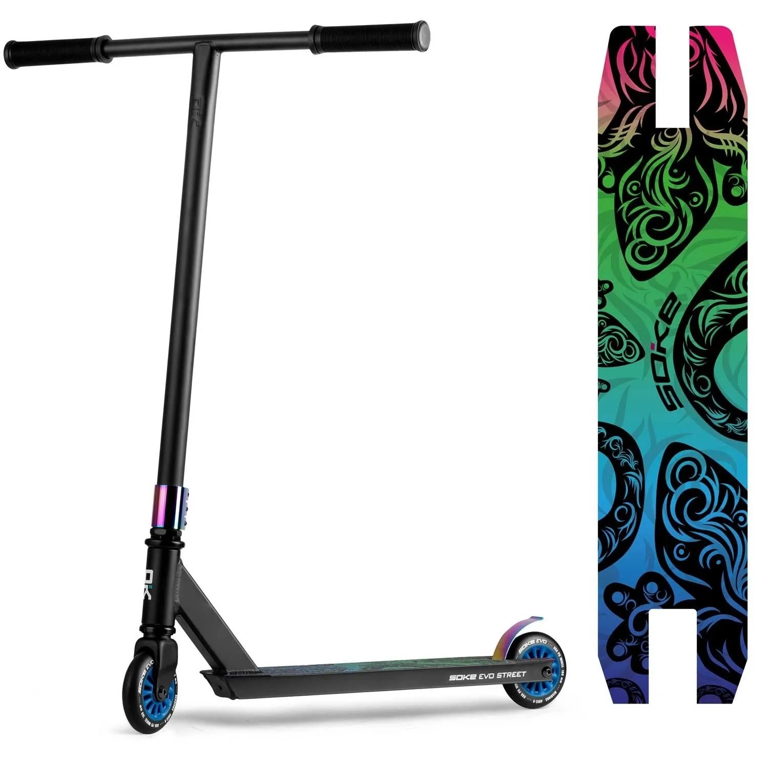 SOKE Evo Street Stunt Scooter Schwarz