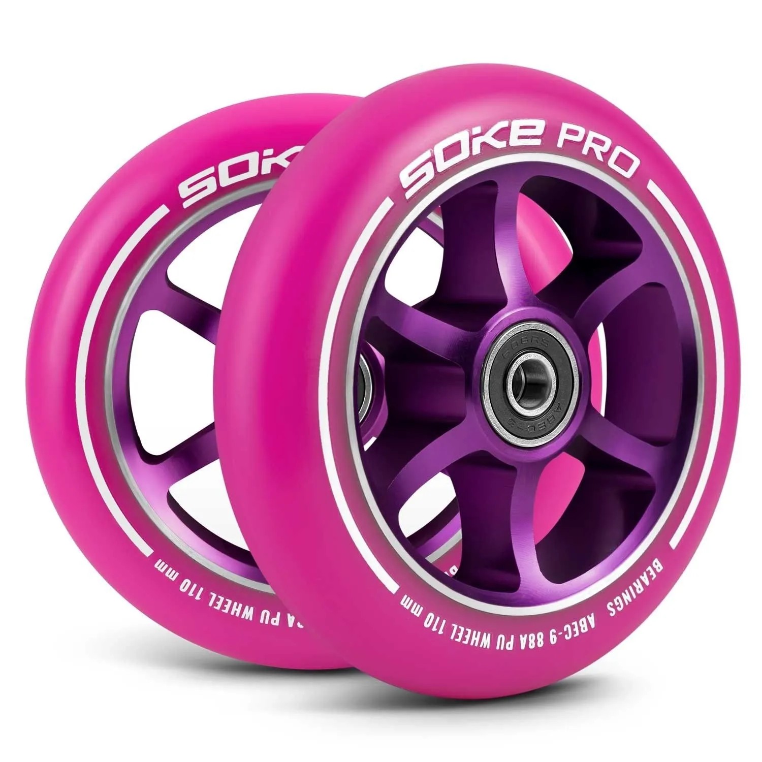 SOKE Rollerräder 110 Mm Rosa 2 Stück