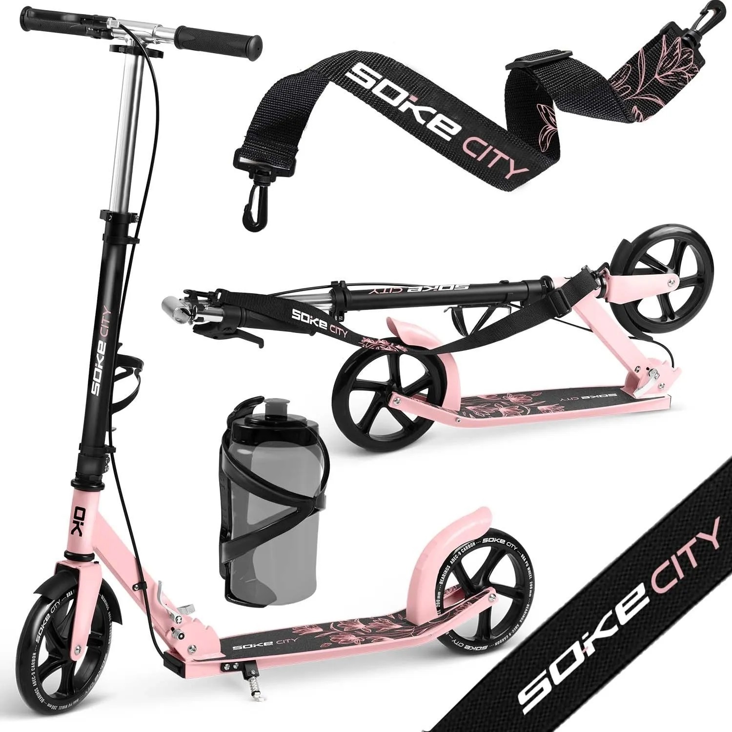 SOKE City Scooter Schwarz Und Pink