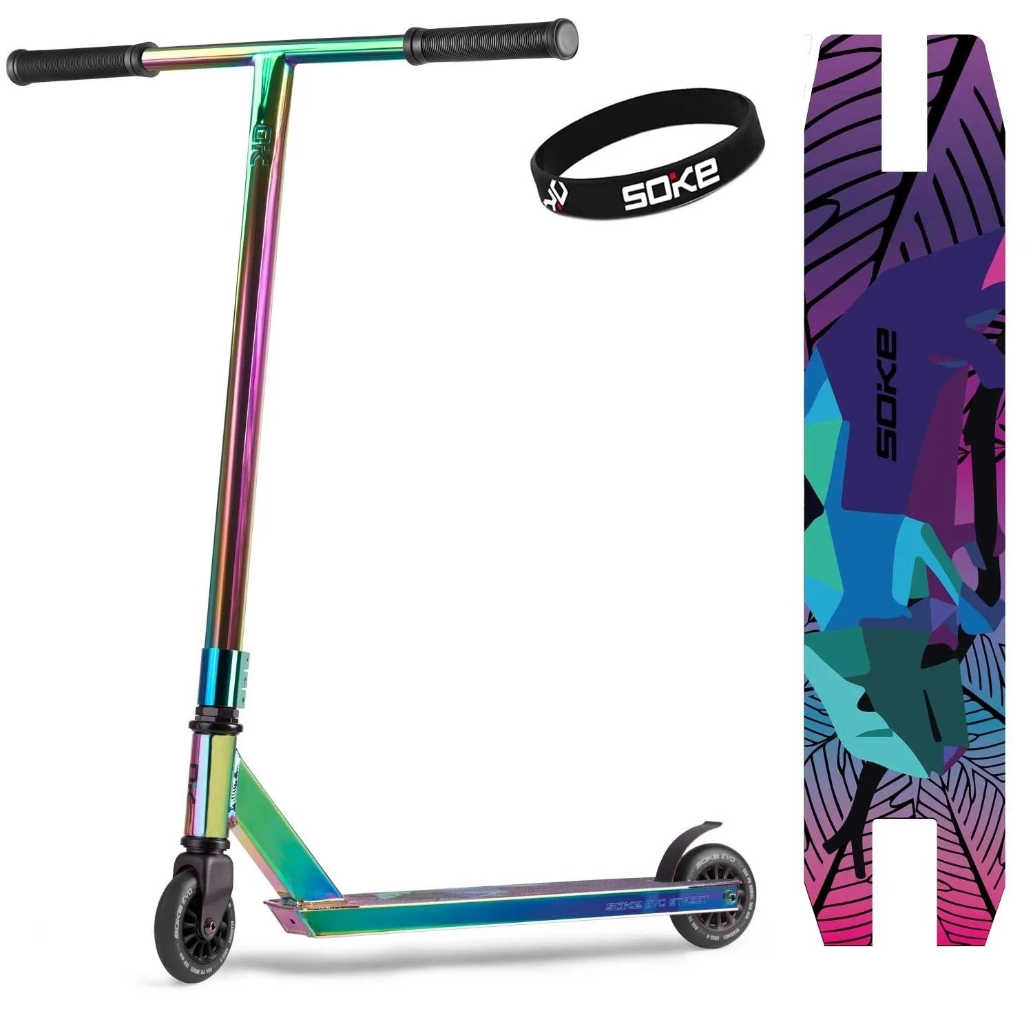 SOKE Evo Straßen Stunt Scooter In Neochrom