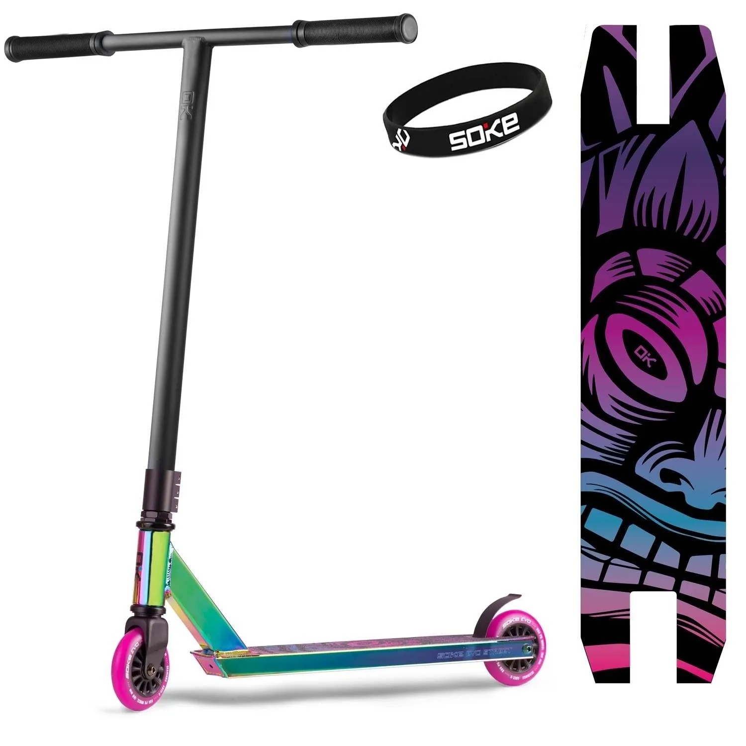SOKE Evo Street Black Neochrome Stunt Scooter