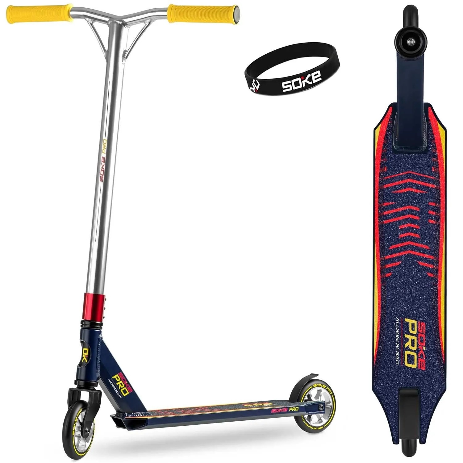 SOKE Pro Stunt Scooter Marineblau Und Rot