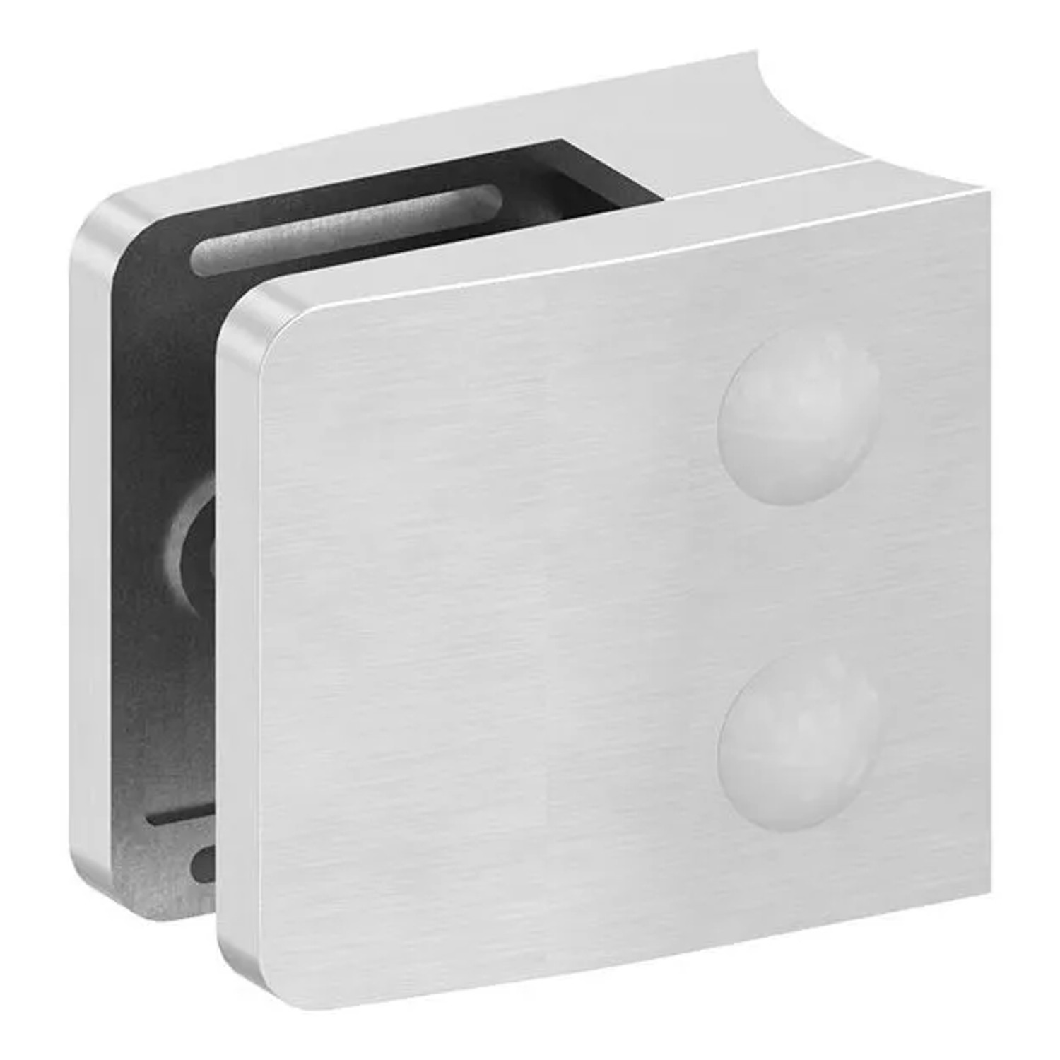 FeNau Glasklemme 52x52x32,5 mm AbZ Für Anschluss Ø 60,3 mm V2A