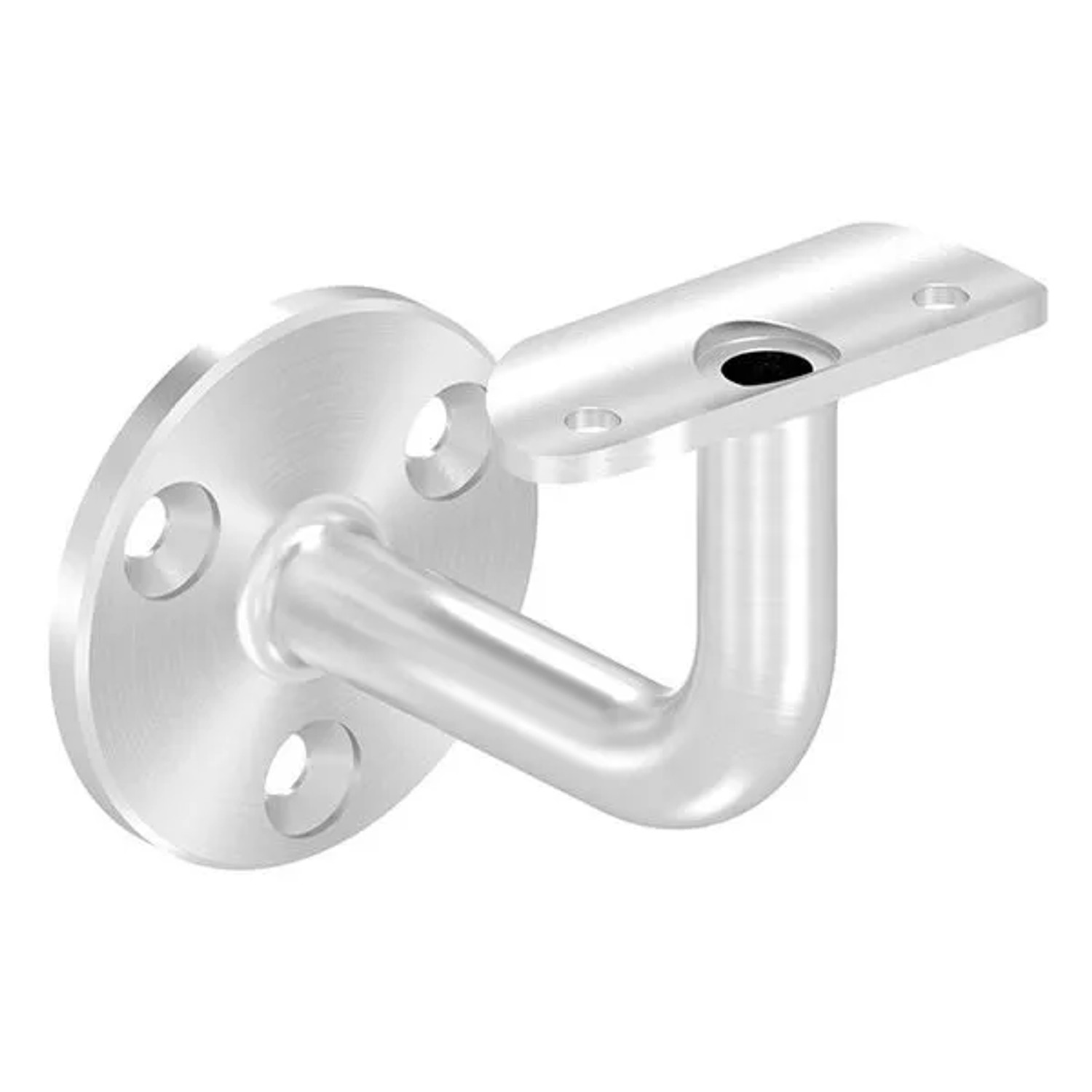 FeNau Handlaufhalter V2A Für Rohr 42,4 mm Wandabstand 75 mm Mit Kabeldurchführung
