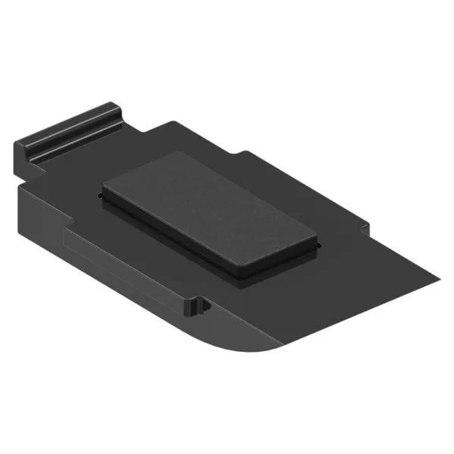 FeNau Sicherungsplatte Zinkdruckguss Für Glasklemme Modell 38 RAL 9005 Glänzend