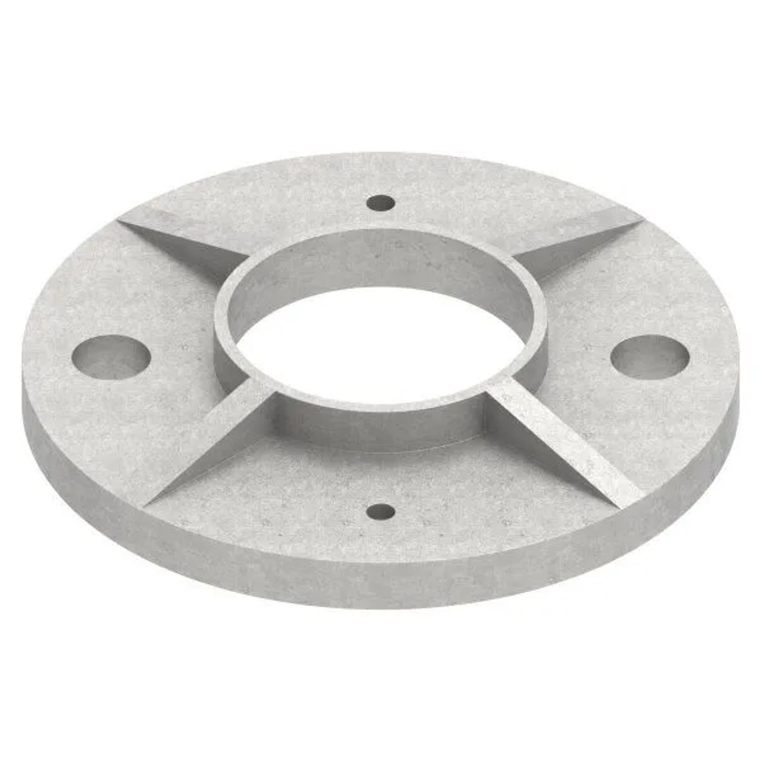 FeNau Ankerplatte Maße Ø 100x8 mm Für Rundrohr Ø 42,4 mm V2A Roh