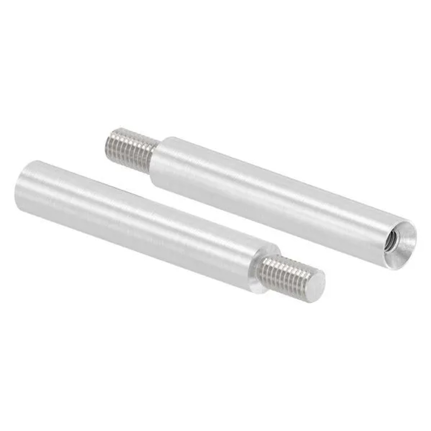 FeNau Stift Edelstahl V2A Ø 12 mm L 68 mm M8/M6 Gewinde Geschliffen Korn 240