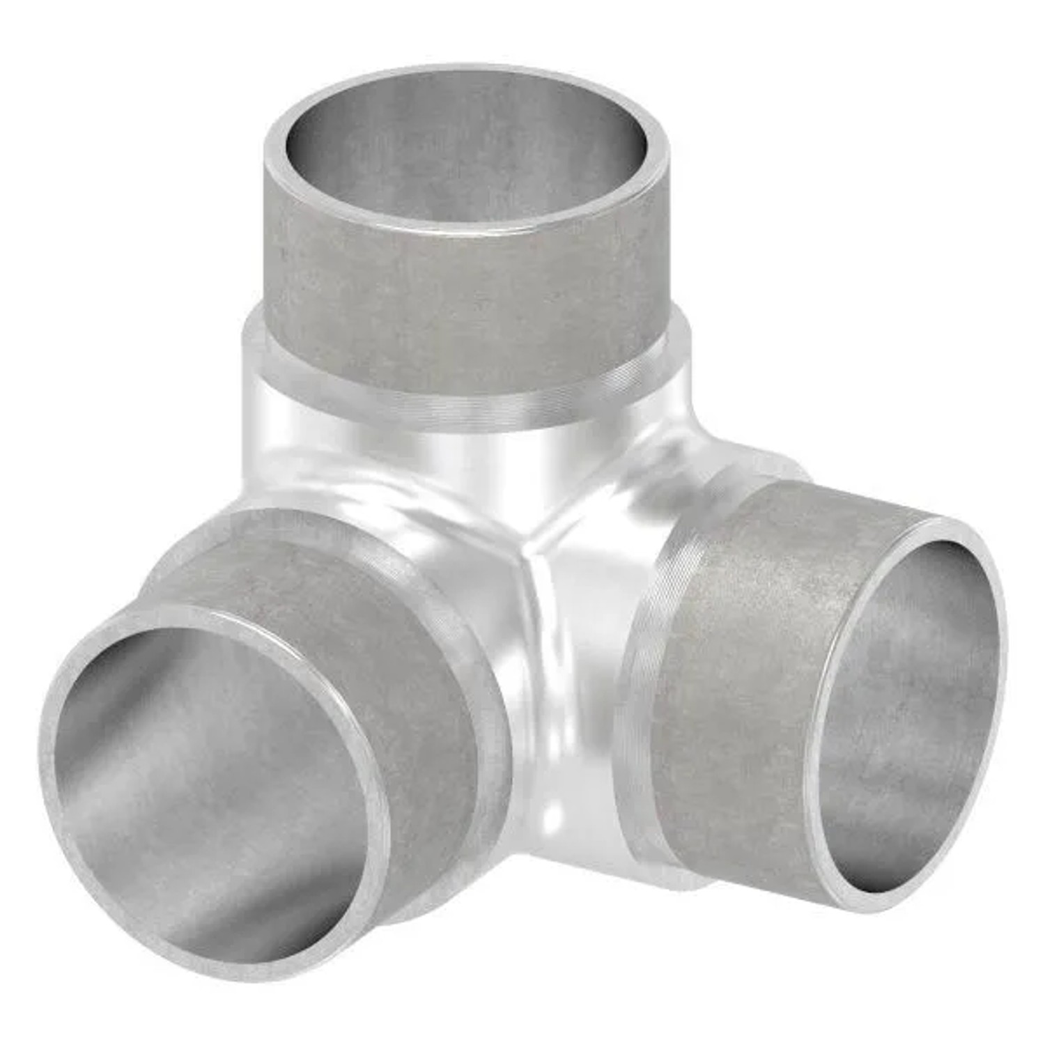 FeNau Steck-Eckverbinder V2A Für Rohr Ø 42,4 X 2,0 mm 90 Grad Mit Abgang