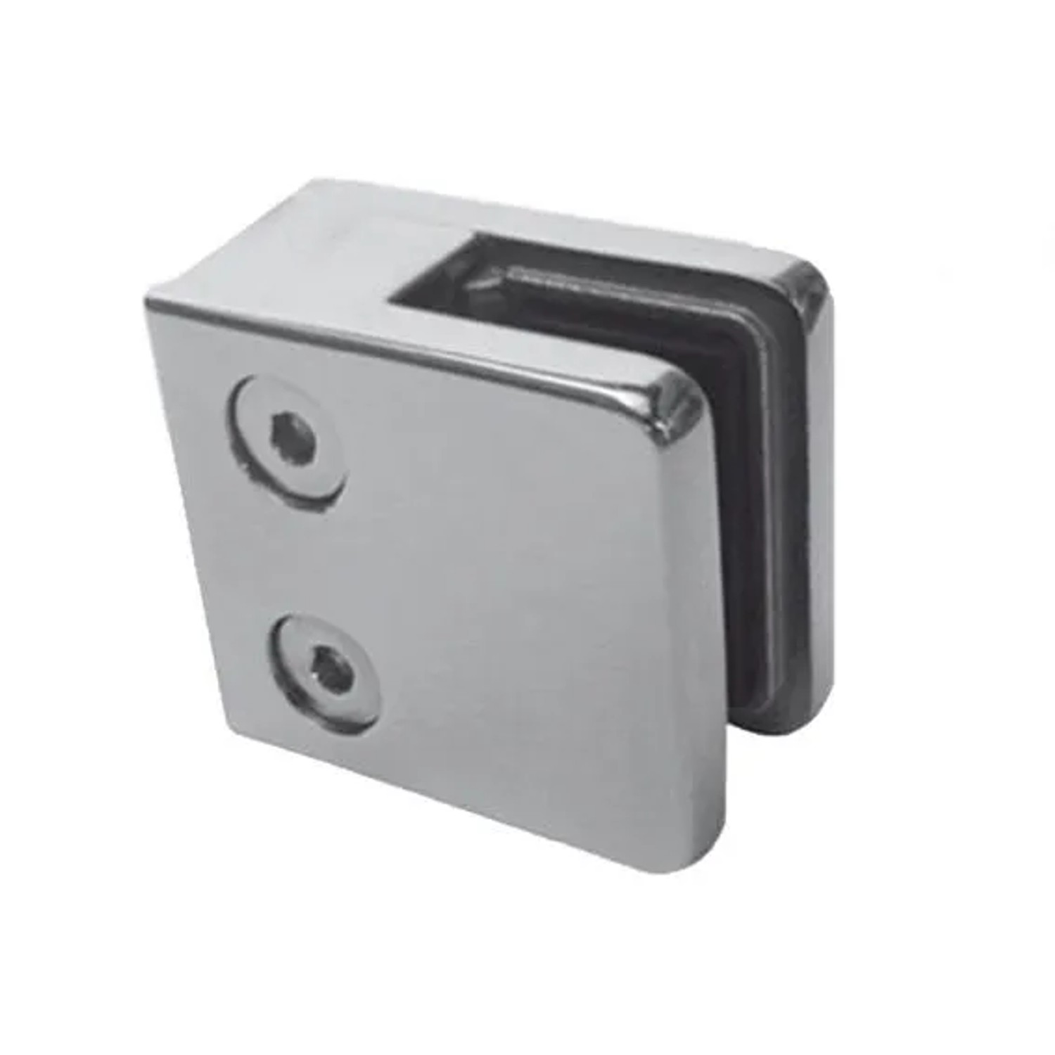 FeNau Glasklemme Edelstahl V4A Glanz Für Flachpfosten Glas 6-10,76 mm