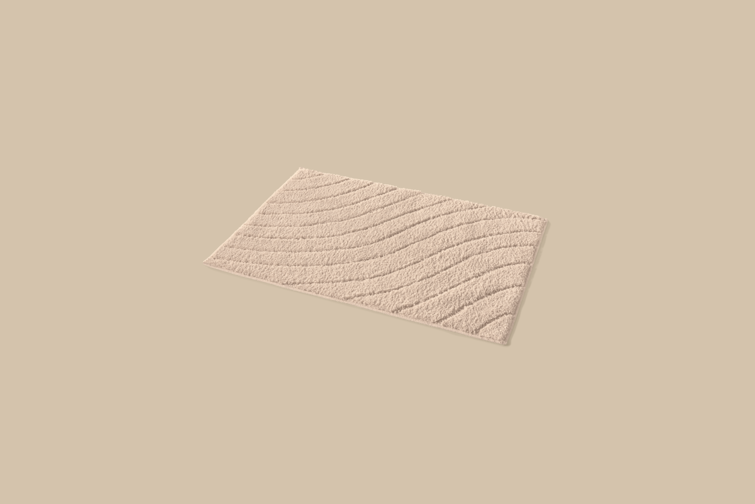 LIVARNO® Badematte, 60 x 90 cm (Welle/beige)