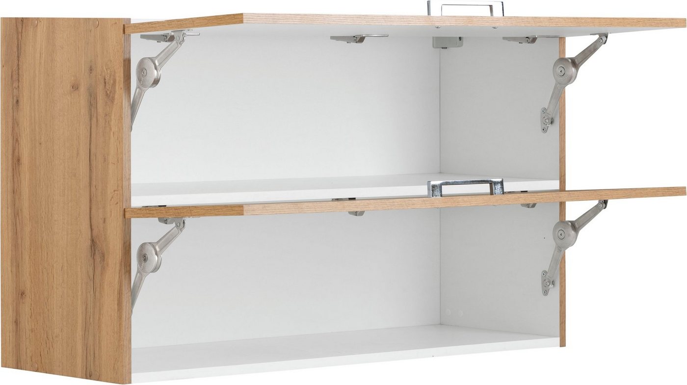 KOCHSTATION Klapphängeschrank KS-Colmar 100 cm, mit Metallgriff, für viel Stauraum