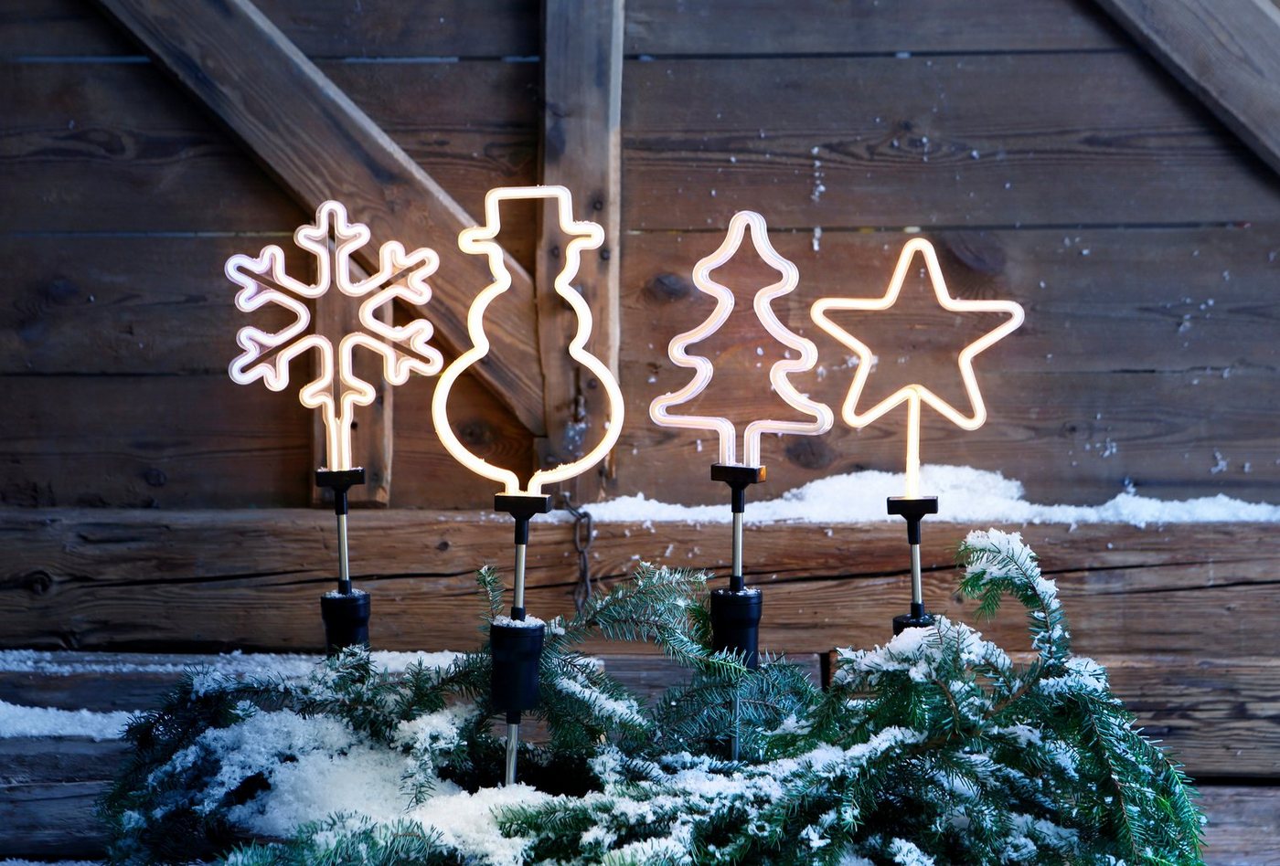 BONETTI LED Gartenleuchte Schneeflocke, LED Neon Stab für den Garten Bild 5