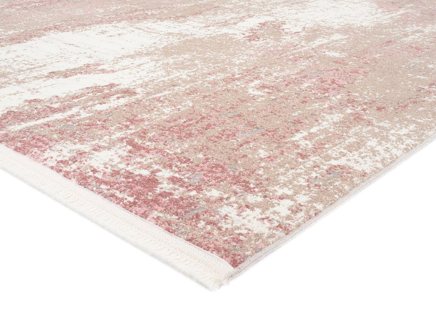 OCI DIE TEPPICHMARKE Teppich TOP LARISSA, rechteckig, Höhe: 7 mm, 3-D Hoch Tief Optik, mit Fransen, Wohnzimmer