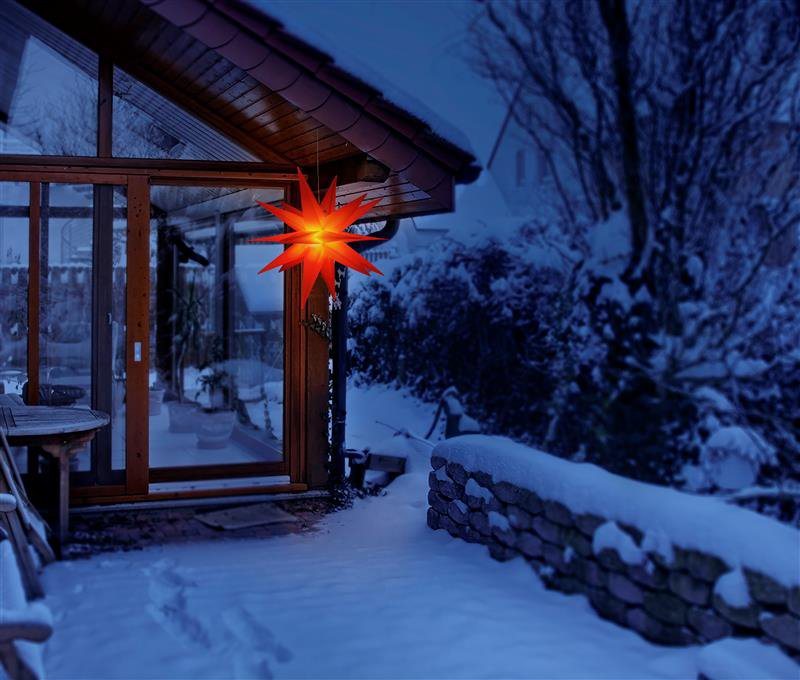 BONETTI LED Stern Weihnachtsstern, 3D Nordlicht, LED fest integriert, Farbwechsler, RGB, Ø 57 cm, mit 6-Stunden-Timer und Farbwechsler, Weihnachtsdeko aussen Bild 2