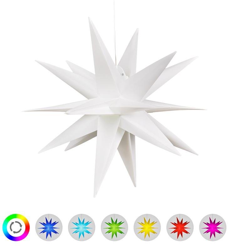 BONETTI LED Stern Weihnachtsstern, 3D Nordlicht, LED fest integriert, Farbwechsler, RGB, Ø 57 cm, mit 6-Stunden-Timer und Farbwechsler, Weihnachtsdeko aussen Bild 3