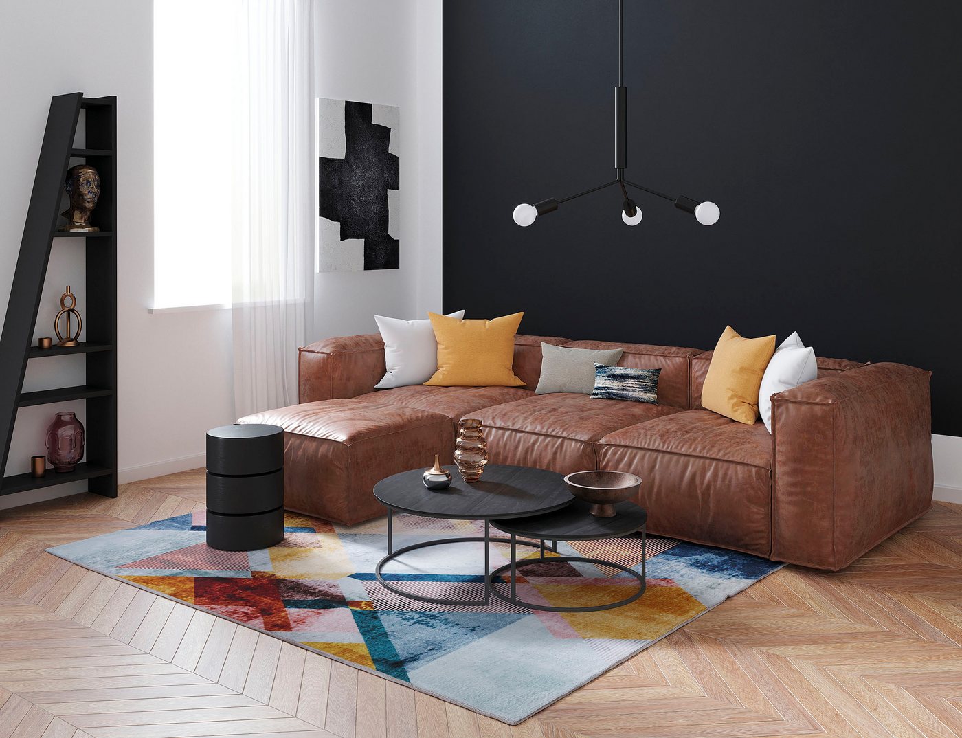 Gino Falcone Teppich Rachele GF-088, rechteckig, Höhe: 6 mm, Kurzflor, modernes Design, ideal im Wohnzimmer & Schlafzimmer Bild 5