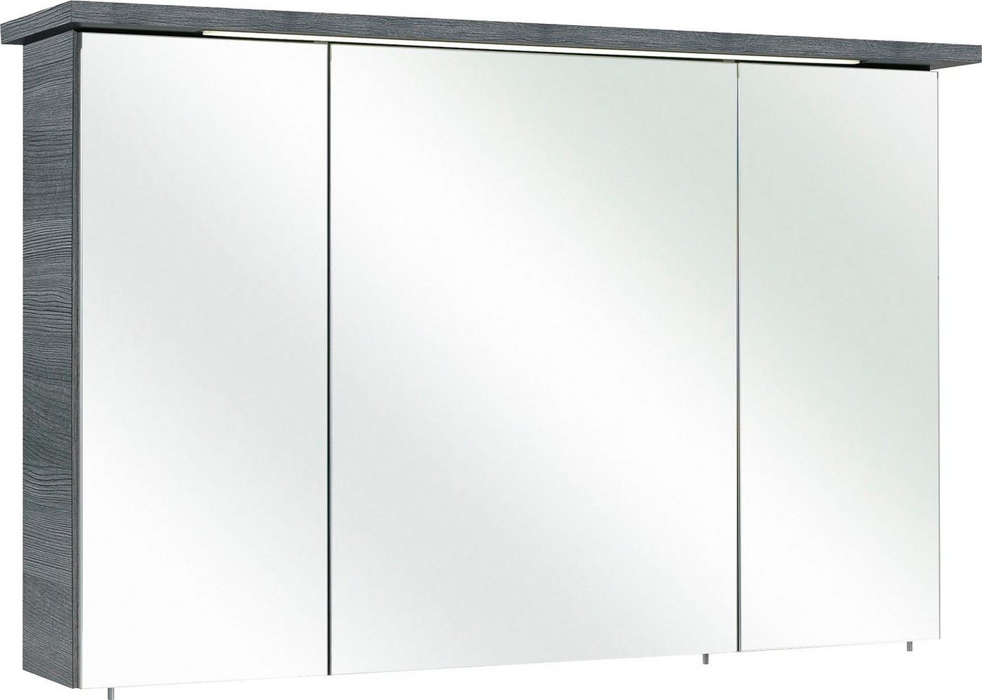 Saphir Badmöbel-Set Quickset 5-teilig, Mineralmarmor-Waschtisch und LED-Spiegelschrank, (6-St), Hochschrank, Unterschrank, Hängeschrank, inkl. Türdämpfer