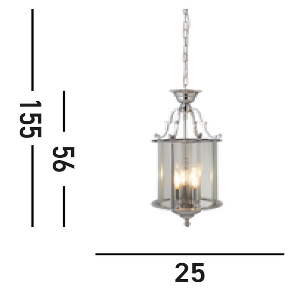 Searchlight Hängeleuchte Hängeleuchte Lantern, 3-flammig, ohne Leuchtmittel, Klassisches Ambiente