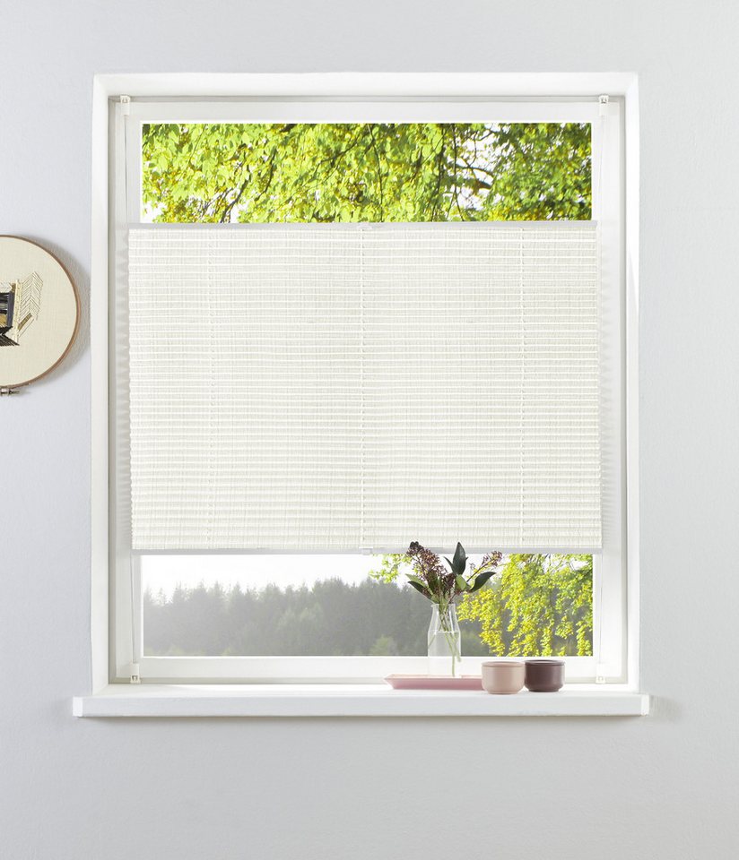 OTTO home Plissee VALLERIIE, ohne Bohren, Lichtschutz, Klemmfix, Lichtschutz, ohne Bohren, verspannt, Klemmfix, trendig, mit strukturierter Oberfläche, für Fenster & Tür, NEUHEIT! Bild 5