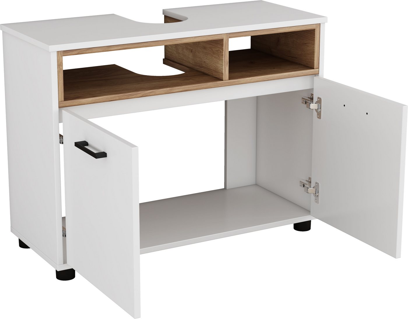 OTTO home Waschbeckenunterschrank Picante In 60 und 80cm erhältlich, 2 Türen und offene Ablage, zum Stellen