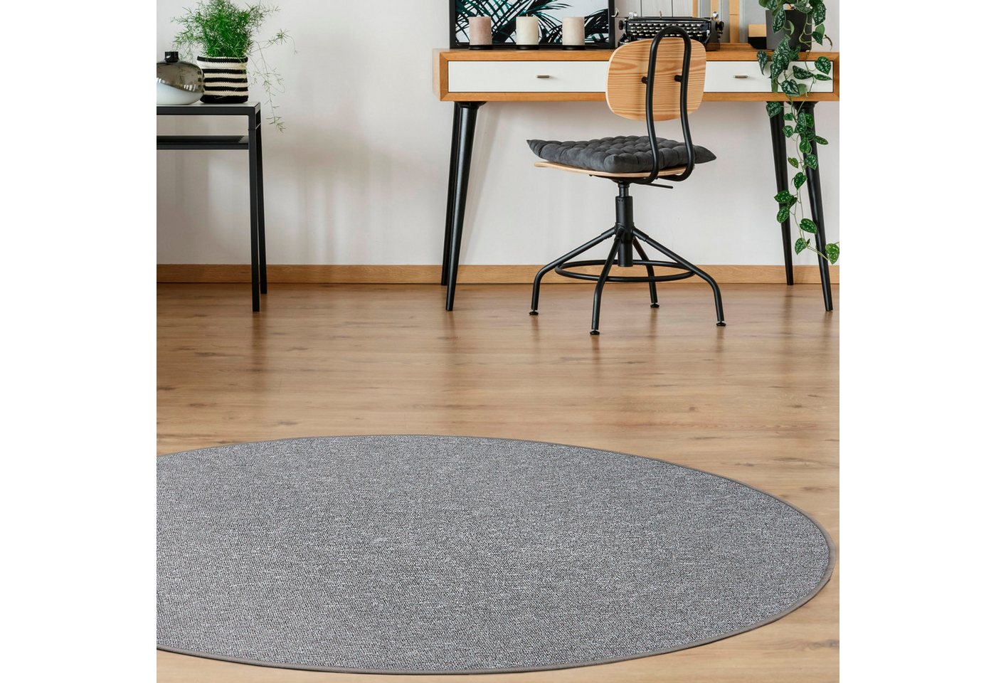 Andiamo Teppich Luton, rund, Höhe: 5 mm, melierte Optik, ideal im Wohnzimmer & Schlafzimmer Bild 2