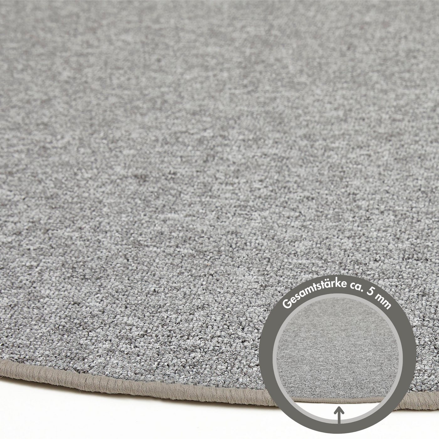 Andiamo Teppich Luton, rund, Höhe: 5 mm, melierte Optik, ideal im Wohnzimmer & Schlafzimmer Bild 3