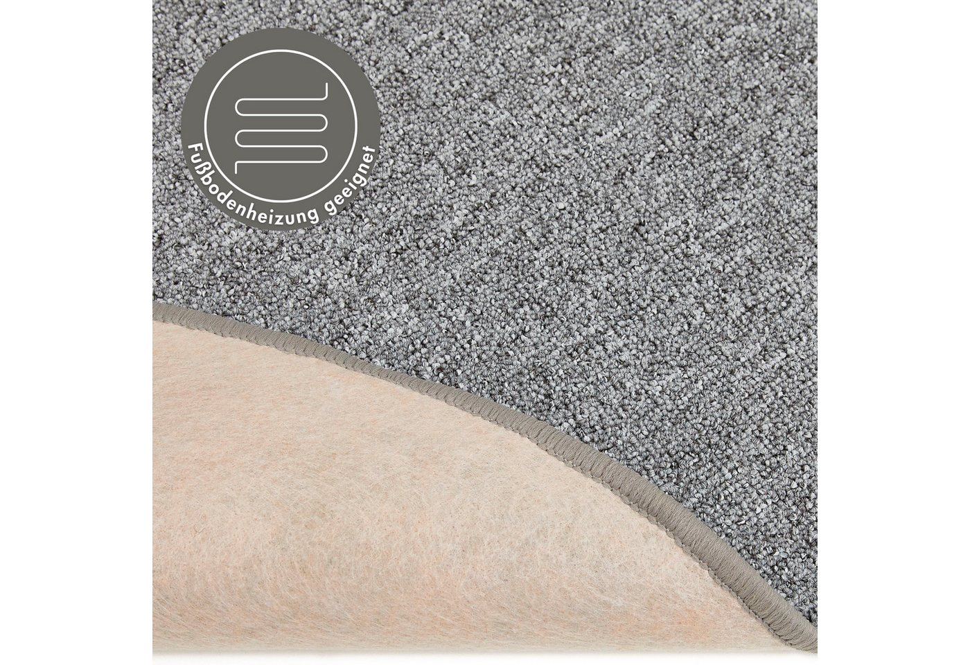 Andiamo Teppich Luton, rund, Höhe: 5 mm, melierte Optik, ideal im Wohnzimmer & Schlafzimmer Bild 5