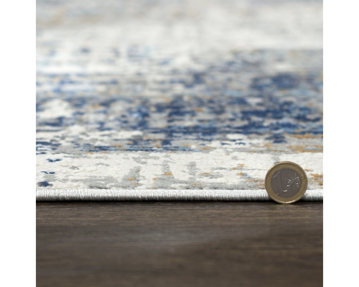 Mazovia Teppich Modern Abstrakt Beige Anthrazit Wohnzimmer, Schlafzimmer, Esszimmer, Fußbodenheizung