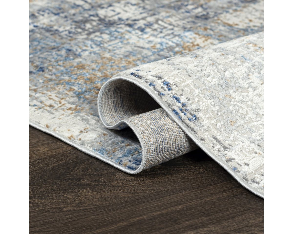 Mazovia Teppich Modern Abstrakt Beige Anthrazit Wohnzimmer, Schlafzimmer, Esszimmer, Fußbodenheizung Bild 2