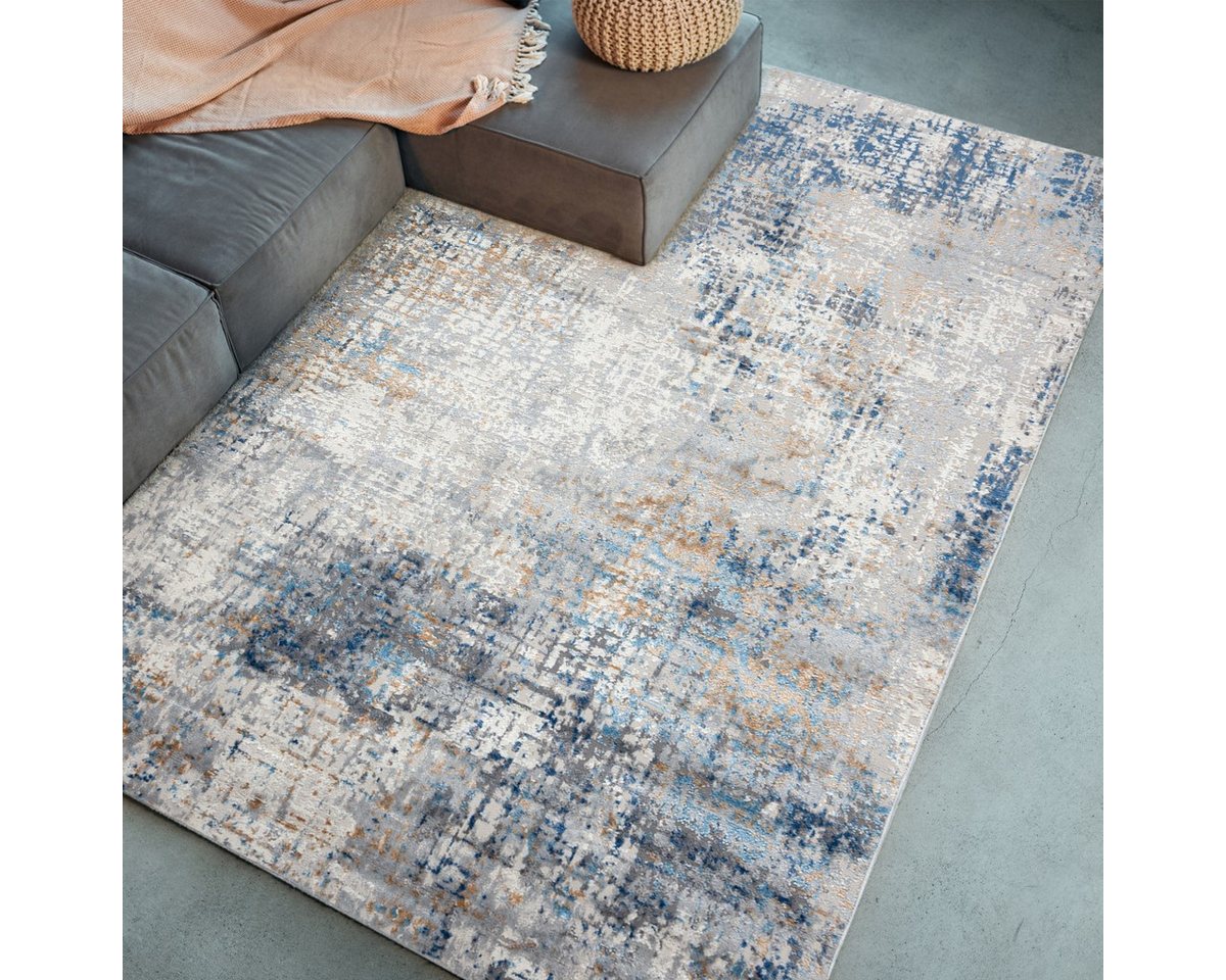Mazovia Teppich Modern Abstrakt Beige Anthrazit Wohnzimmer, Schlafzimmer, Esszimmer, Fußbodenheizung Bild 3