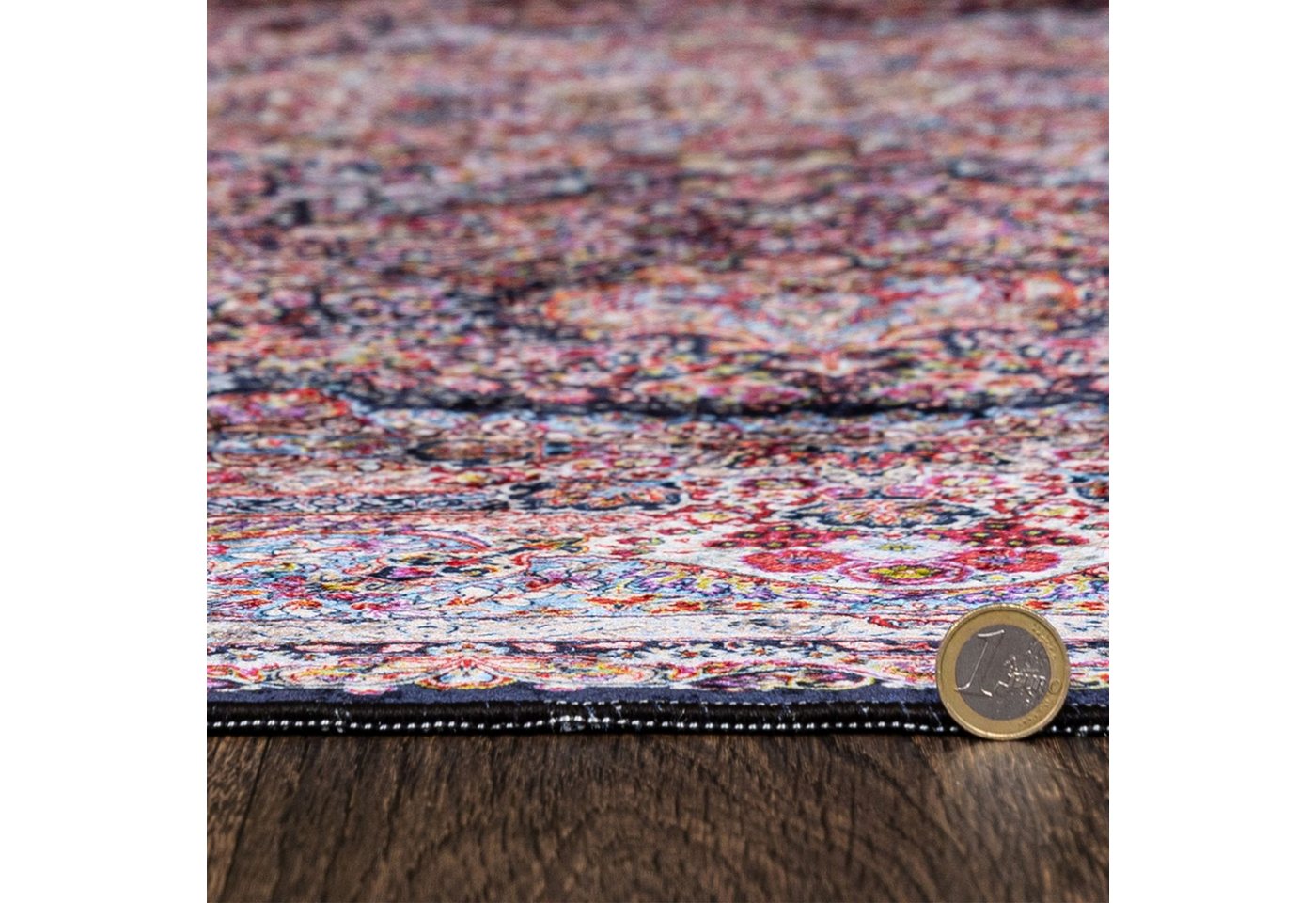 Mazovia Orientteppich Klassisch Bordüre Rosa Wohnzimmer, Schlafzimmer, Büro, Esszimmer, Flur, Fußbodenheizung Bild 5