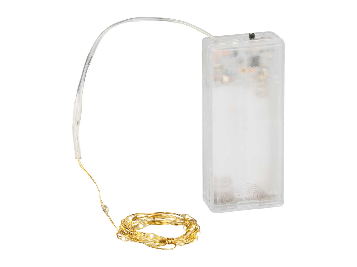 Coen Bakker Deco BV LED-Lichterkette Gold Wire, Batterie Draht gold 20 LED warmweiß 0,95m Bild 2